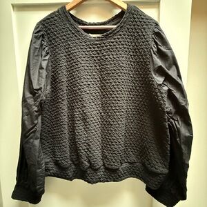 Textured Black Long Sleeve Top by Porridge (Anthropologie)